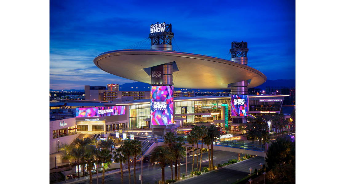 Fashion Show Las Vegas mall exterior and The Cloud canopy