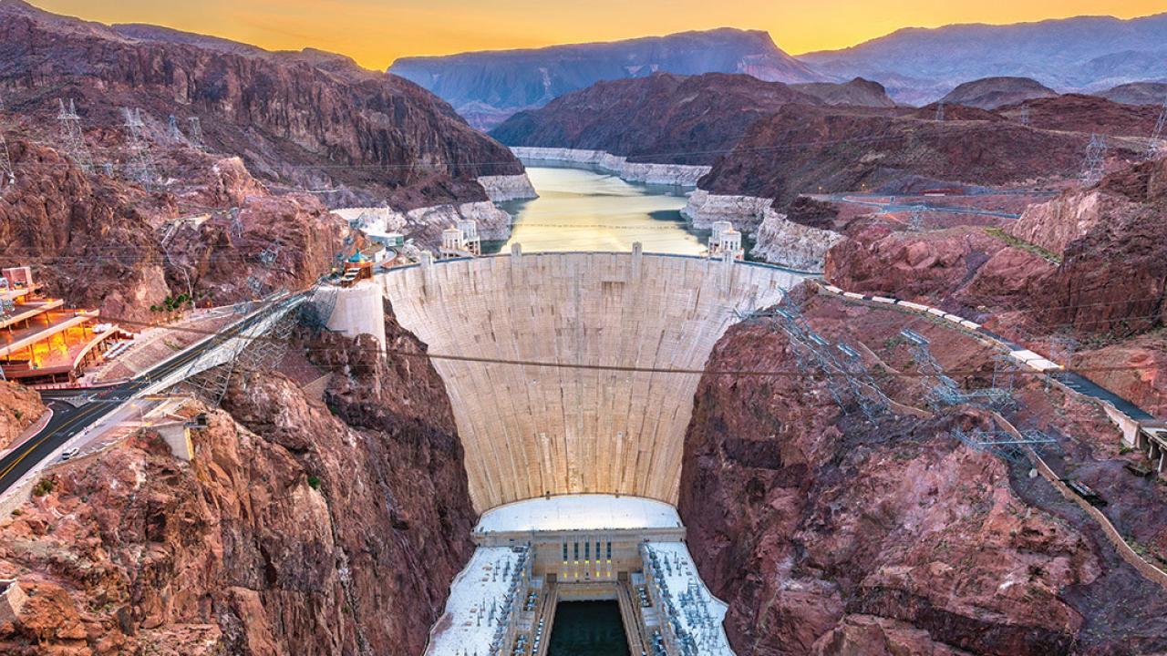 Hoover Dam and the canyon