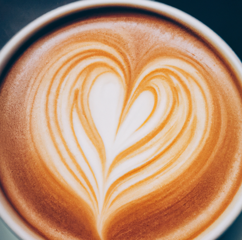 Heart latte art