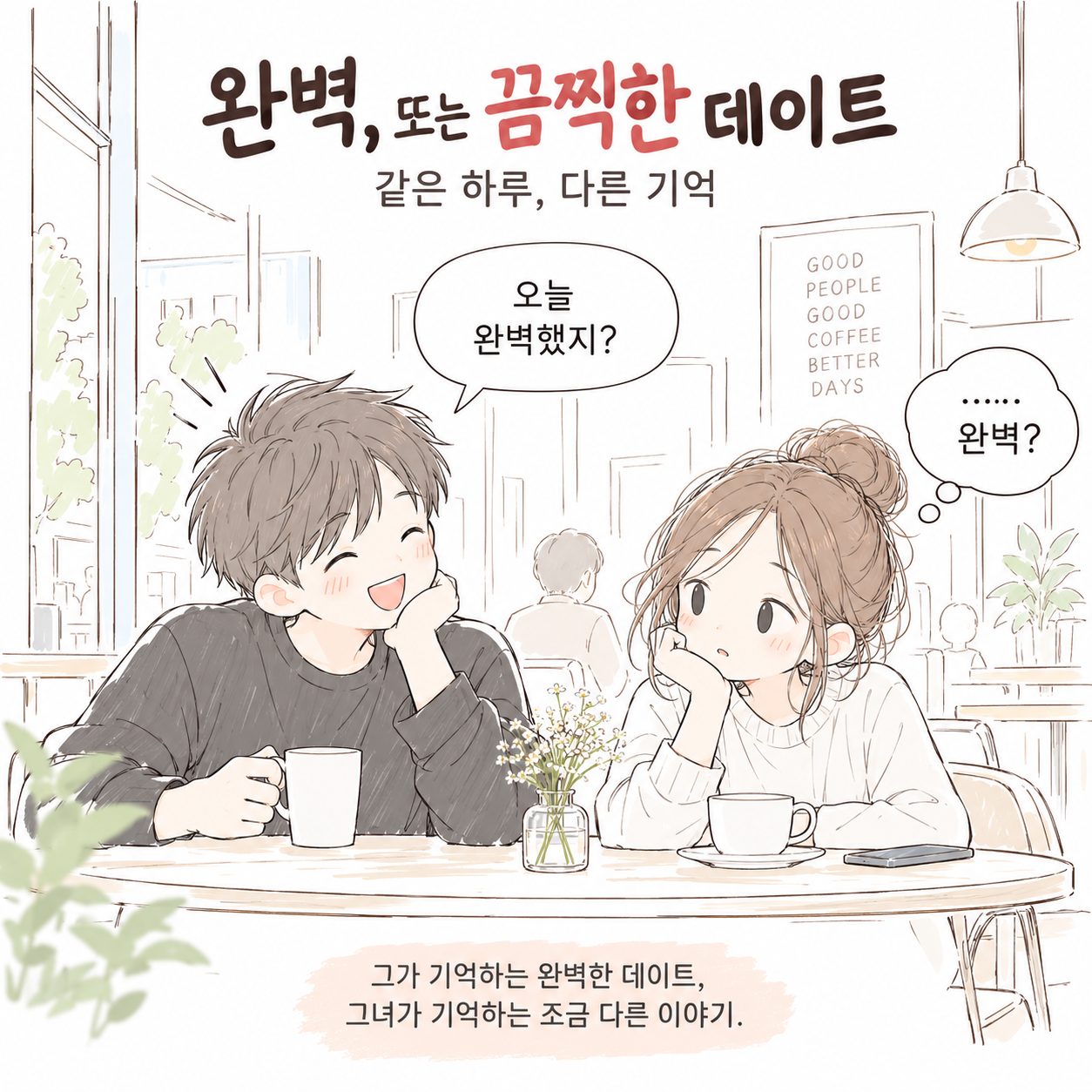 같은 데이트, 서로 다른 기억